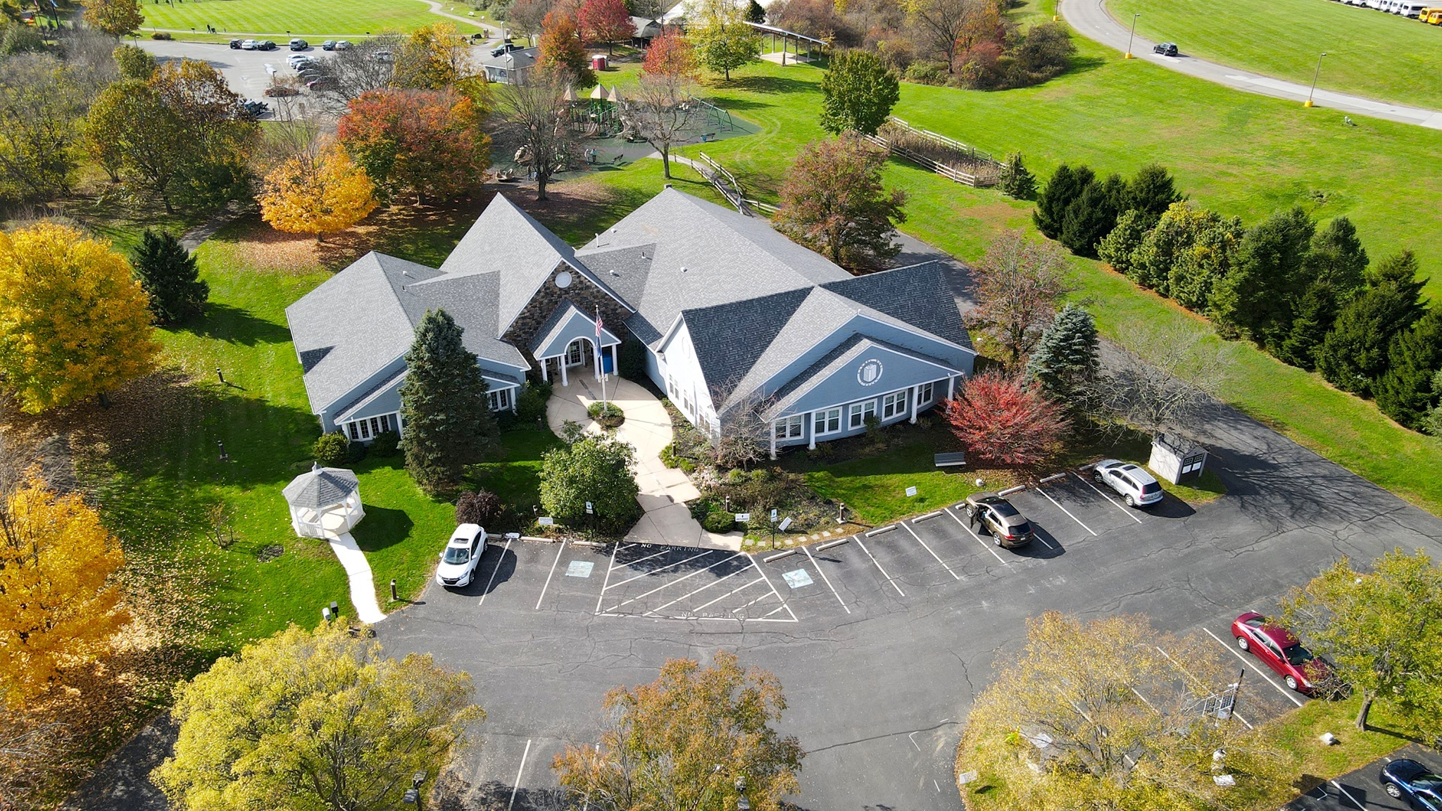 Rachel Kohl Library Aerial Pic