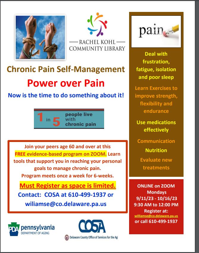 chronic pain management flyer