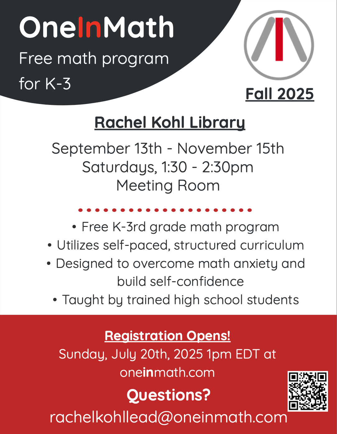 OneInMath flyer
